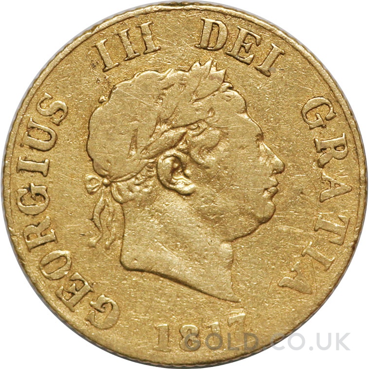 Buy A 1817 George III Half Sovereign From Gold Co Uk From 550 60