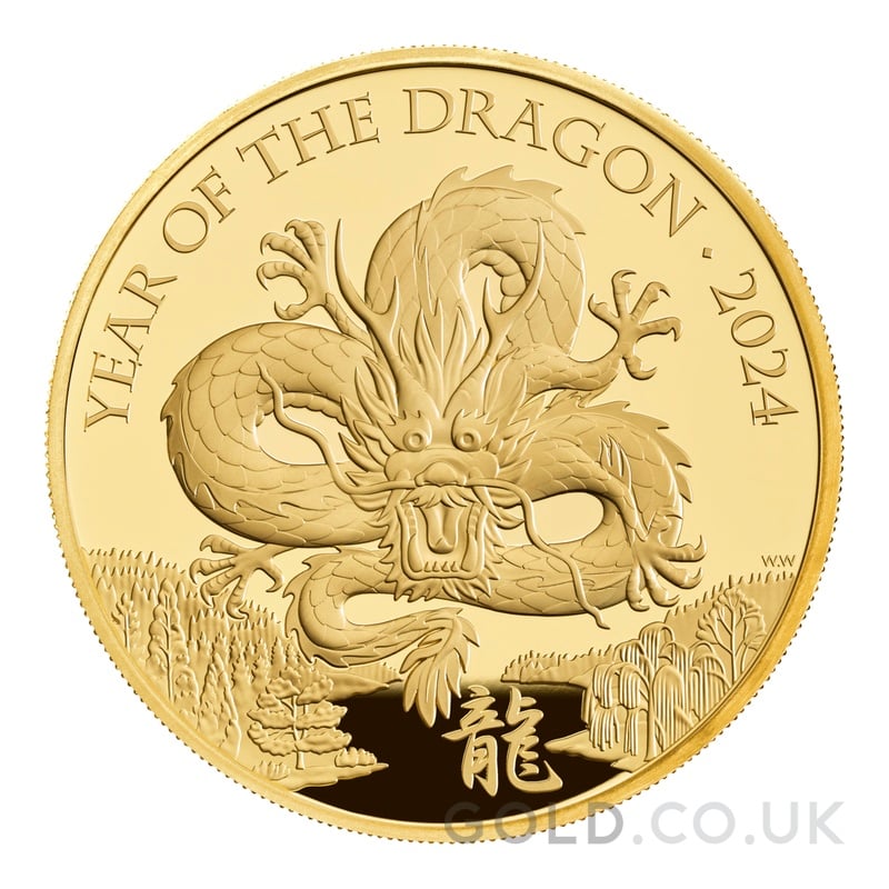 2024 RM Dragon 5oz Gold Proof Coin GOLD.co.uk From £14,190