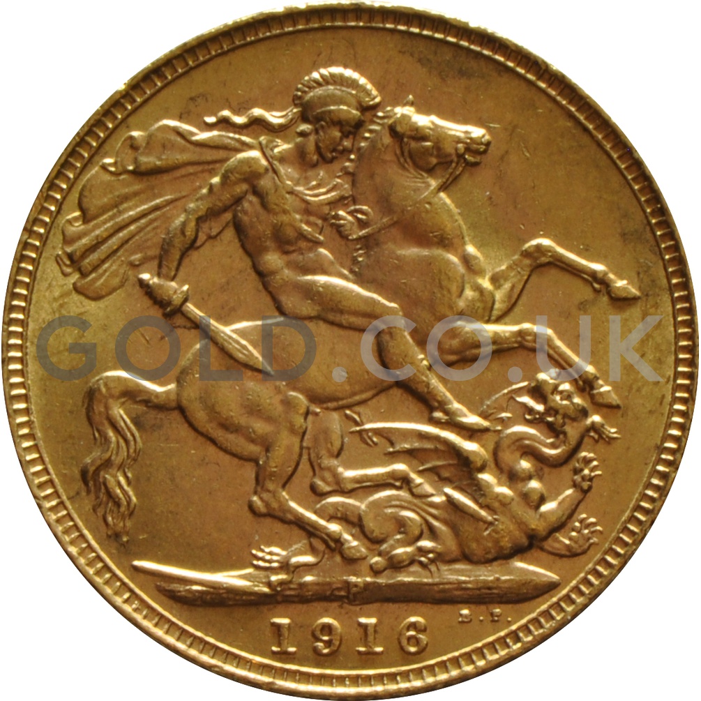 Buy a 1916 George V Sovereign - P | from Gold.co.uk - From £522.00