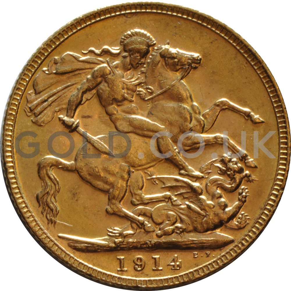 Buy a 1914 George V Sovereign - M | from Gold.co.uk - From £503.20