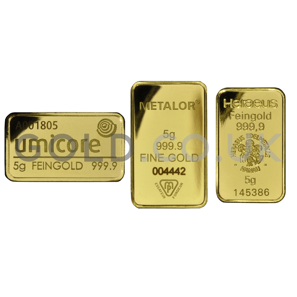 5g Gold Bars (Pre Owned) | GOLD.co.uk - From Â£231.80