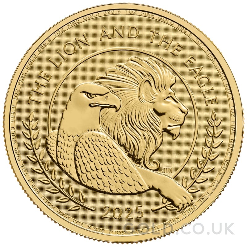 2025 The Lion & The Eagle 1oz Gold Coin GOLD.co.uk From £2,209