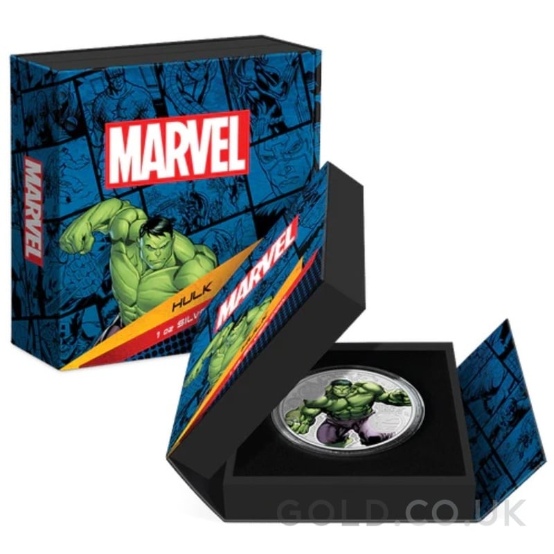 2023 Incredible Hulk 1oz Silver Coin | GOLD.co.uk - From £120.24