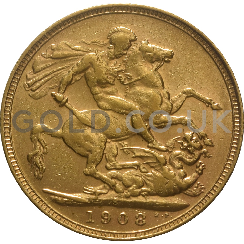 Buy a 1908 Edward VII Sovereign - S | from Gold.co.uk - From £494.30