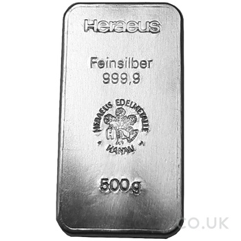 Best Value 500g Silver Bars | GOLD.co.uk - From £560.64