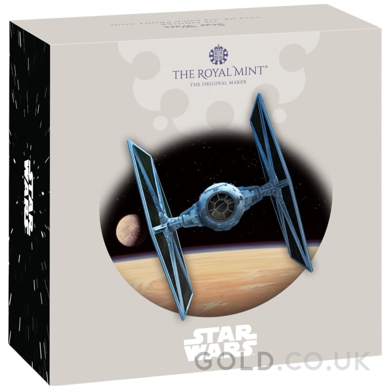 TIE Fighter Fifty Pence Proof Gold Coin Boxed (2024) - From £1,220