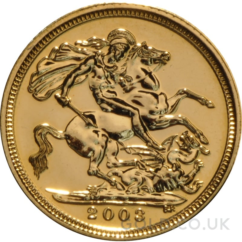 Buy a 2003 Elizabeth II Half Sovereign | from Gold.co.uk - From £285.90