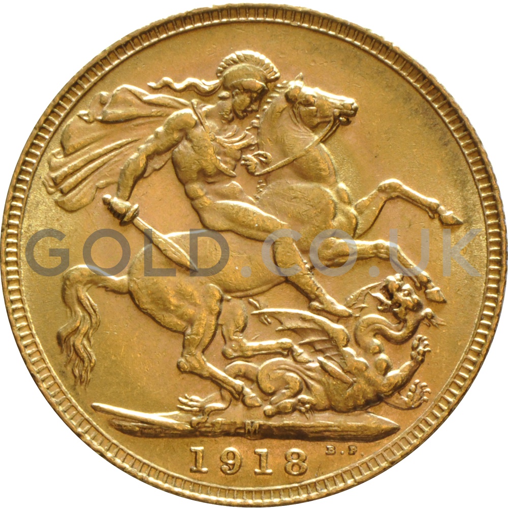 Buy a 1918 George V Sovereign - M | from Gold.co.uk - From £539.40