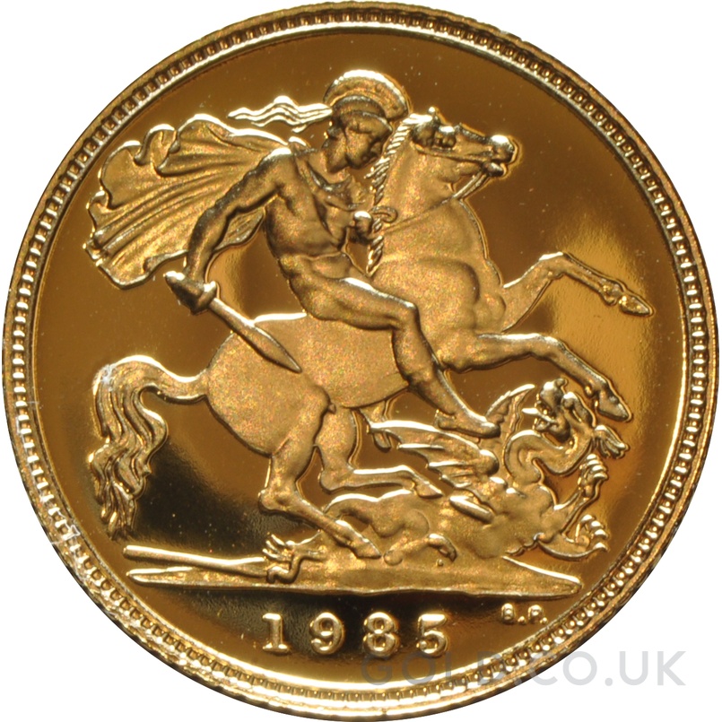 Buy A Gold Proof Boxed 1985 1/2 Sovereign | From Gold.co.uk - From £389.30