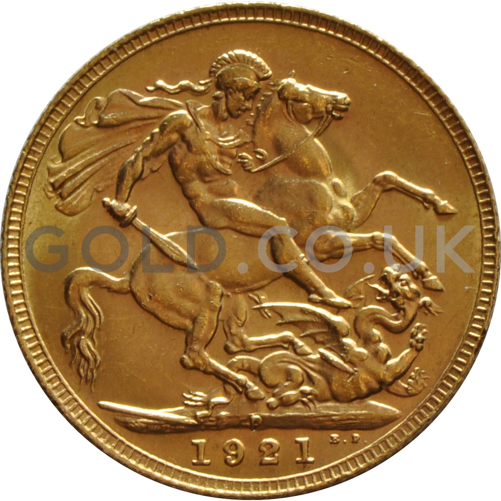 Buy a 1921 George V Sovereign - P | from Gold.co.uk - From £588.70